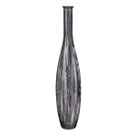 Vase haut palermo en verre recycl noir edelman hollande -  20 x 100 cm