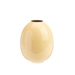 Vase oval coloris beige en m�tal - 13 x 13 x 15, 5 cm