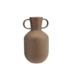 Vase en porcelaine coloris marron mat - h 24, 5 cm