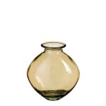 Vase qin dame - jeanne en verre recycl� beige edelman hollande - � 24 x 26 cm
