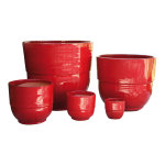 Vase rebord coquelicot h 19 x Ø 21 cm Vase rebord coquelicot h 19 x Ø 21 cm