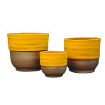 Vase rebord ibiza sunshine en terre cuite maille h 27 x  30 cm