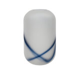 Vase en verre blanc givré avec lignes bleues kaemingk - Ø 12, 5 x 21, 5 cm Vase en verre blanc givré avec lignes bleues kaemingk - Ø 12, 5 x 21, 5 cm