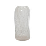 Vase en verre blanc avec paillettes dores kaemingk -  13 x 27, 5 cm