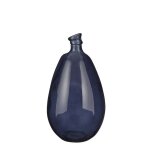 Vase en verre recycl noir pinto -  26 x h 47 cm