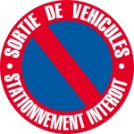 1 disque de stationnement interdit  25 cm en pvc souple  fixer