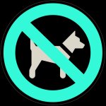 1 panneau en pvc avec adhsif interdit aux chiens  28 cm