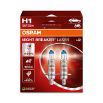 2 ampoules h1 laser 12v osram night breaker