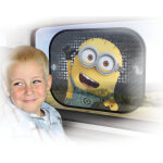 2 rideaux pare - soleil  ventouses latraux minions 44 x 35 cm