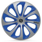 4 enjoliveurs argent / bleu sparco sicilia 15 pouces 4 enjoliveurs argent / bleu sparco sicilia 15 pouces