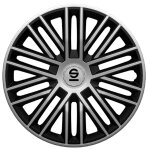 4 enjoliveurs argent / noir sparco bergamo 16 pouces 4 enjoliveurs argent / noir sparco bergamo 16 pouces