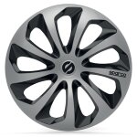 4 enjoliveurs argent / noir sparco sicilia 16 pouces