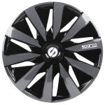 4 enjoliveurs noir / gris sparco lazio 15 pouces