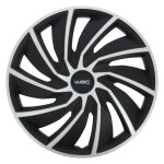 4 enjoliveurs wrc 15 pouces turbo bicolore noir / argent 4 enjoliveurs wrc 15 pouces turbo bicolore noir / argent