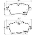 4 plaquettes de frein brembo p06051