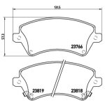 4 plaquettes de frein brembo p83064
