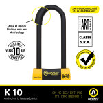 Antivol u auvray 8, 5 x 31 cm pour moto