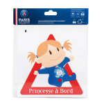 Autocollant b�b� � bord aux couleurs du club du psg : princesse a bord