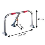 Barrire de parking rabattable en acier  3, 5 cm norauto b310pnor