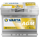 Batterie varta a8 start & stop silver agm 60 ah - 680a Batterie varta a8 start & stop silver agm 60 ah - 680a