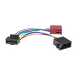 Cble d'autoradio jvc avec connecteur iso  16 broches pour l'alimentation et les
