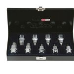 Coffret de 9 douilles 55mm 1 / 2  ks tools pour tournevis 6 pans
