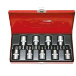 Coffret de 9 douilles 55mm 1 / 2  ks tools pour tournevis torx