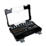 Coffret cl  cliquet carr 1 / 4'' + douilles 6 pans 5, 5 - 14mm et embouts norauto 38