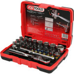 Coffret d'embouts de vissage et douilles 918. 3005 carr 1 / 4  ks tools 33 pices