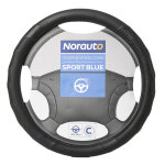 Couvre volant norauto classic sport noir et bleu