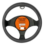 Couvre volant turbotech imitation carbone noir