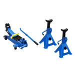 Cric hydraulique rouleur 1, 8 t + 2 chandelles 2 t