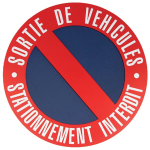 Disque stationnement interdit en pvc