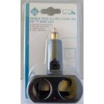Double prise allume cigare heavy duty avec fusible 10a c�ble rouge 20cm htc 511882