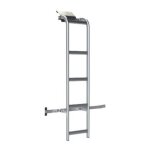 Echelle fixe aluminium sur porte droite