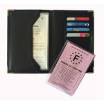 Etui � papiers 2 volets en cuir colorpop noir