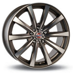 Jante alu gulf gt6 14 pouces - 6x14 4x98 et35 gris polie