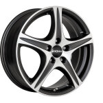 Jante alu ronal r56 15 pouces - 6x15 4x100 et43 noir face polie
