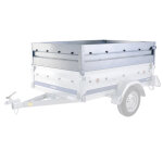Jeu de 4 ridelles en acier pour remorque norauto regular 200, 500kg et 750kg