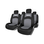 Jeu complet de housses universelles voiture sparco noir et gris Jeu complet de housses universelles voiture sparco noir et gris