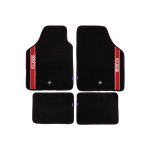 Jeu complet de tapis universel moquette sparco noir et rouge