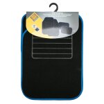 Jeu complet de tapis de voiture universels noirs ganse bleu moquette 1er prix