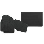 Jeu complet de tapis voiture universel en pvc + protection de coffre Jeu complet de tapis voiture universel en pvc + protection de coffre