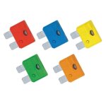 Kit de 5 fusibles type lame moyenne 9x20 mm 10 / 15 / 20 / 30 / 40 a phonocar