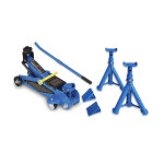 Kit levage : cric 1. 8t + 2 chandelles 2t + 2 cales roue Kit levage : cric 1. 8t + 2 chandelles 2t + 2 cales roue