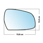 Miroir de rechange bomb� c�t� passager audi a3 sportback 2008 2012