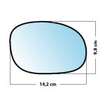 Miroir de rechange bomb� c�t� passager citroen c2 / c3 / c3 pluriel / peugeot 1007
