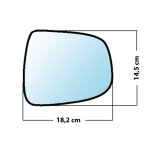 Miroir de rechange bombé côté passager nissan primastar 2001 / opel vivaro 1999 / Miroir de rechange bombé côté passager nissan primastar 2001 / opel vivaro 1999 /