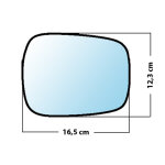 Miroir de rechange bomb� c�t� passager renault kangoo mk1 02>07 / scenic 4x4