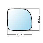 Miroir de rechange bomb� c�t� passager renault kangoo mk1 / express